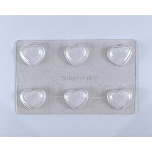 Spinning Leaf Heart Chocolate Mold 6 Cavity Clear Plastic Candy Soap Fondant